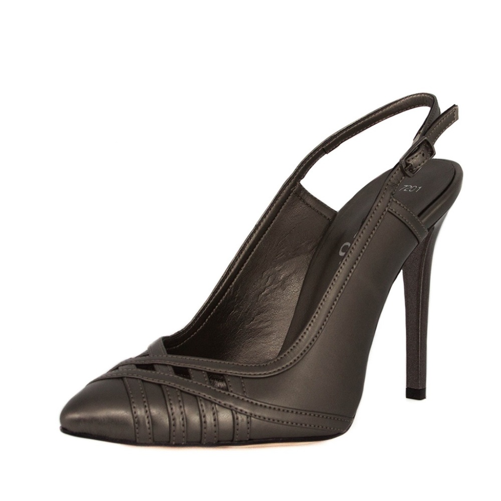 CUNDA Anthracite Matte Handmade Stiletto Heels